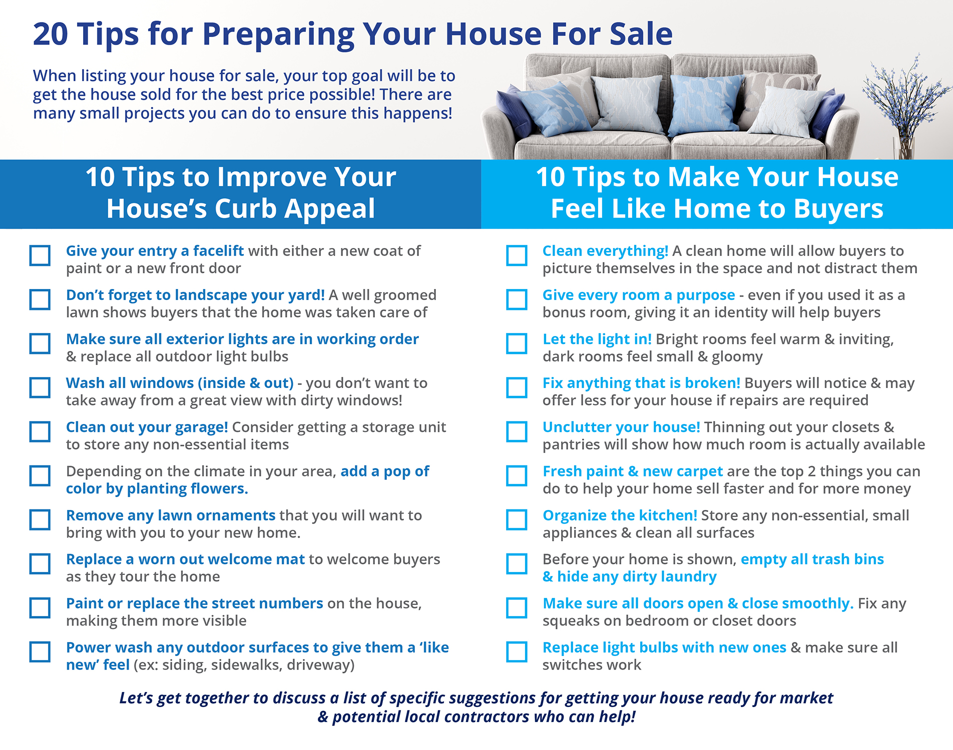 20 Tips for Preparing Your House for Sale This Spring [INFOGRAPHIC] | MyKCM